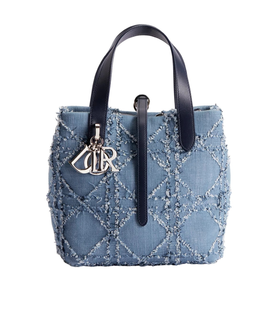 Dior Small  Toujours Vertical Tote Bag In Blue