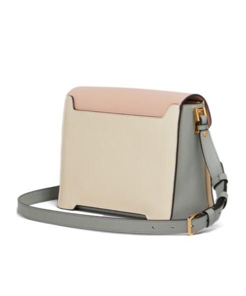 Marni Womens Zo878 Trunkaroo Colour-block Medium Leather Shoulder Bag In Nude