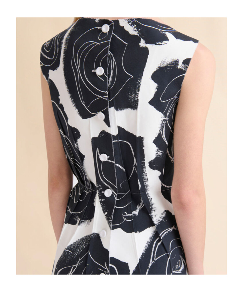 Marni Cybele Print Cotton Poplin A-line Dress In Multi