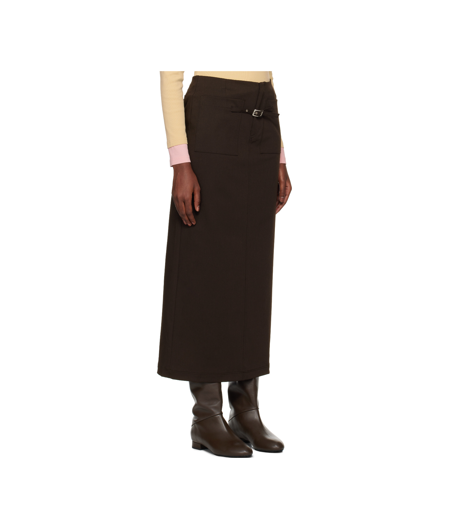Gimaguas Lizzie Maxi Skirt In Brown