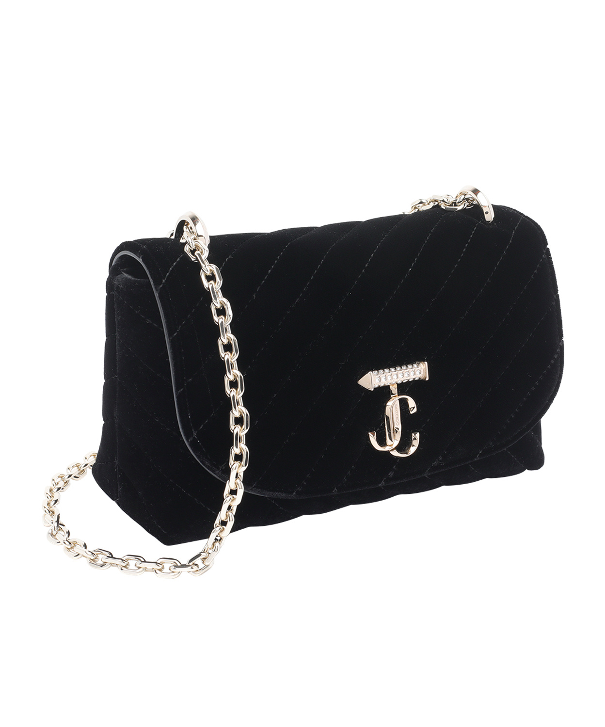 Jimmy Choo Curve Small Cross Body Bag In Black