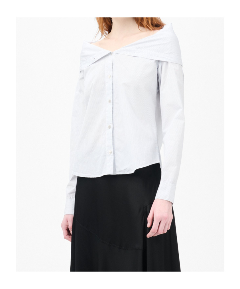 Our Legacy Diner Pinstripe Super Poplin In Gray