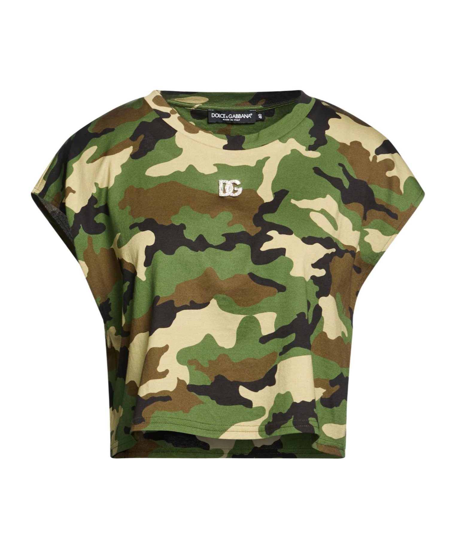 Dolce & Gabbana Camouflage Short-sleeved T-shirt In Green