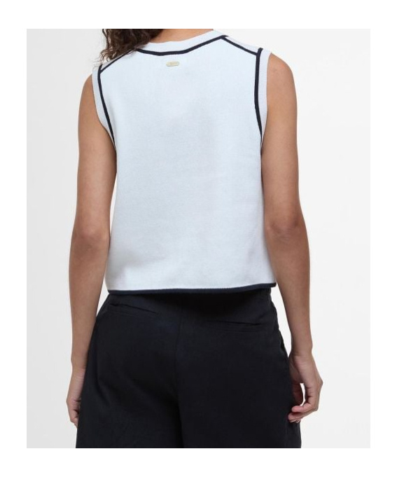 Barbour Amy Knitted Vest In White