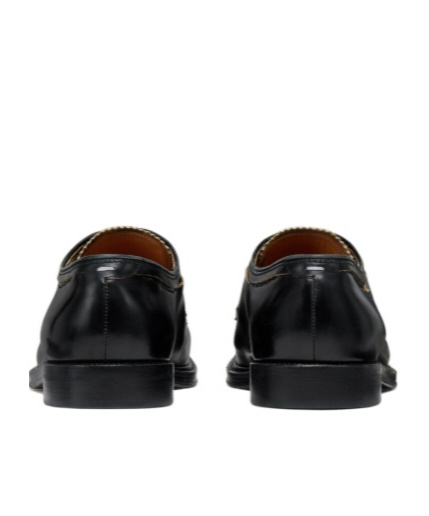 Maison Margiela Tabi Brushed Leather Derby Shoes In Black