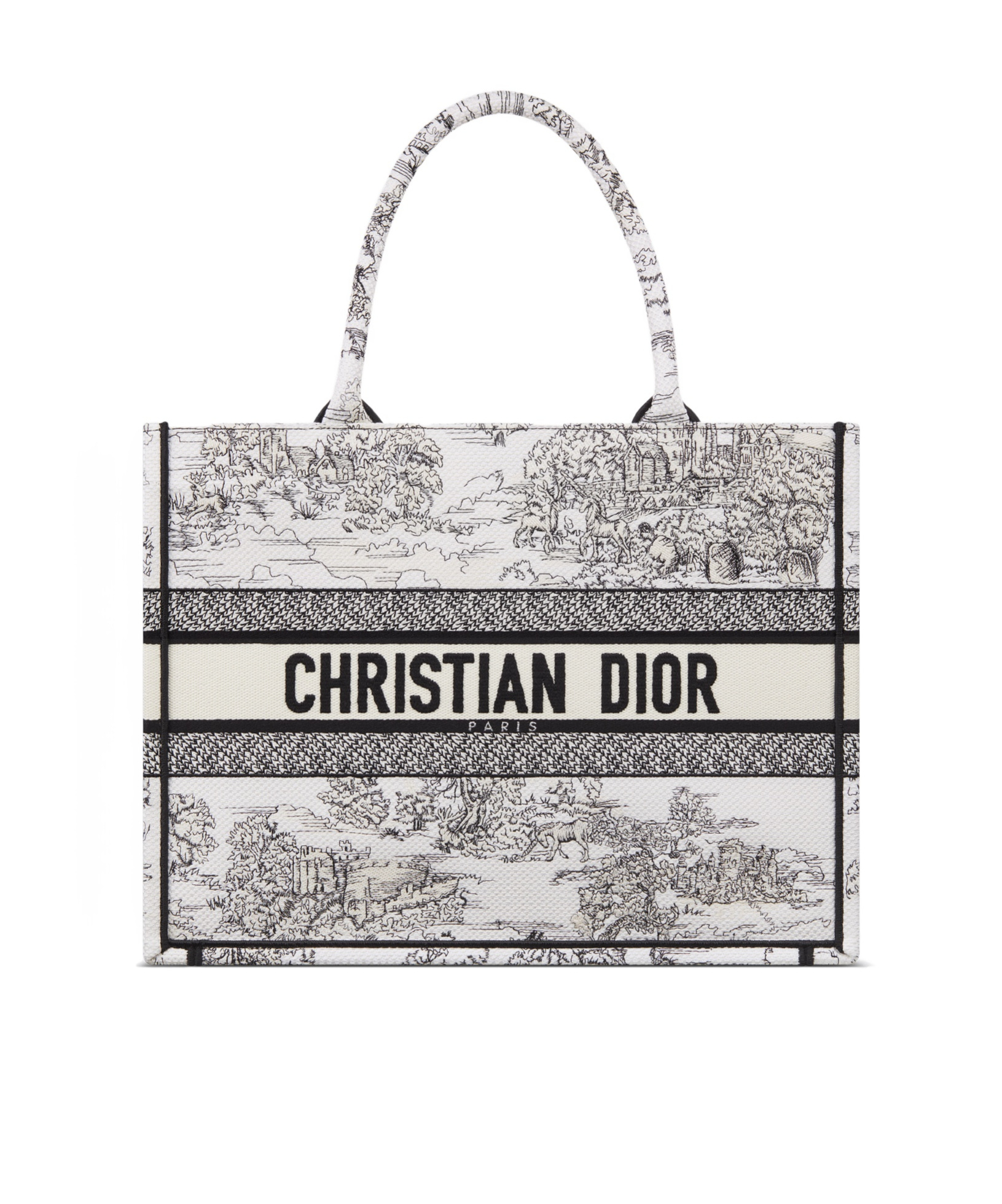 Dior Medium Logo Handbag In White