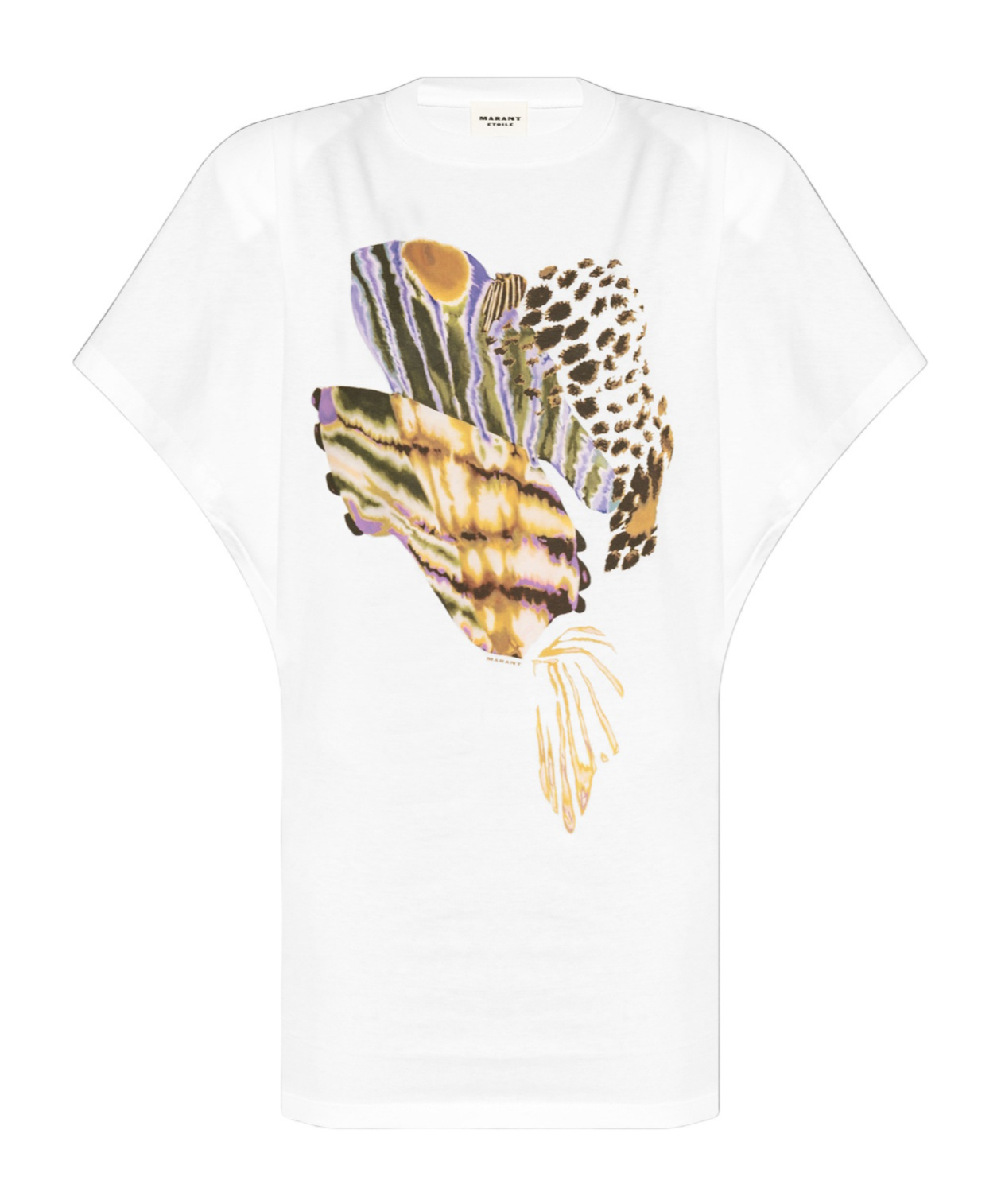 Isabel Marant Étoile Open-necked Black Shirt In White