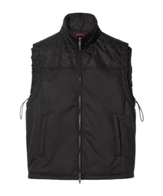 Gucci Gg Canvas Gilet In Black