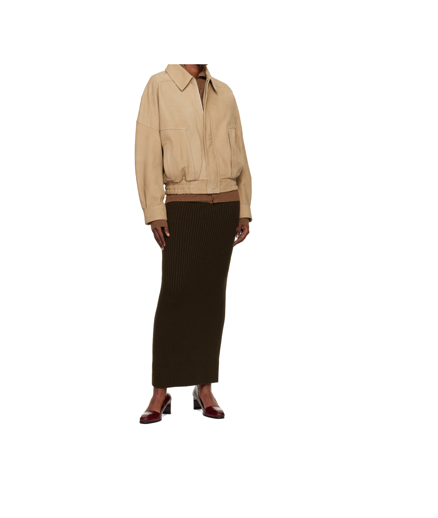 Nour Hammour Long-sleeved Jacket In Brown