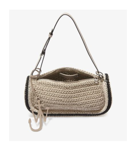 Jw Anderson Bumper Crochet Shoulder Bag In Nude