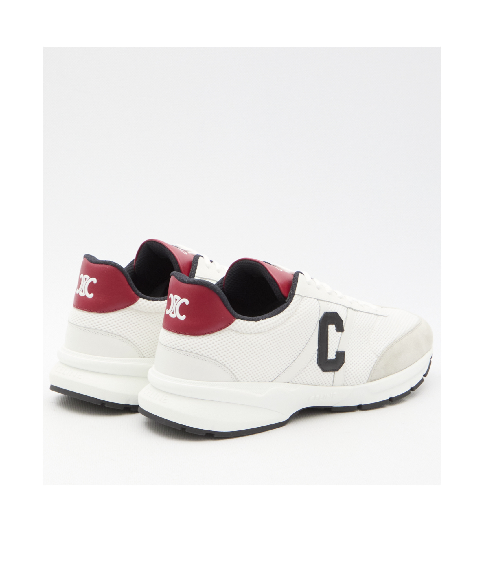 Celine Cr-02 Lace-up Sneakers In White
