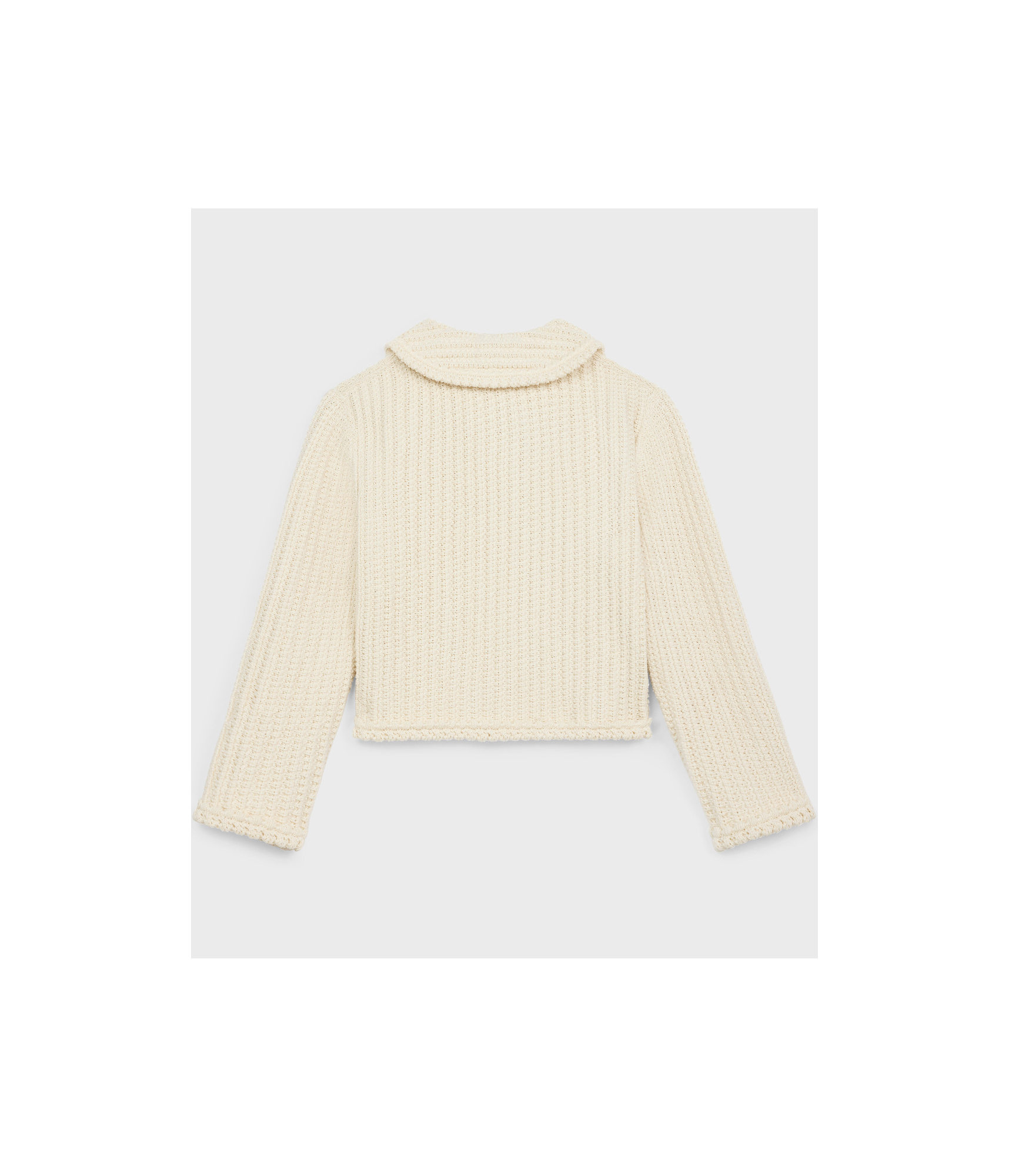 Celine Cardigan Jacket In Cotton In Off White