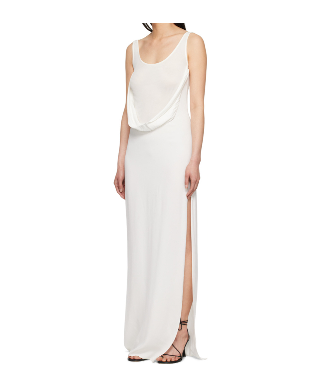 Christopher Esber White Fusion Arced Maxi Dress In Multi