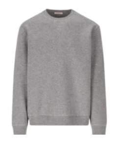 Valentino Crew-neck Virgin-wool Jumper In Gray
