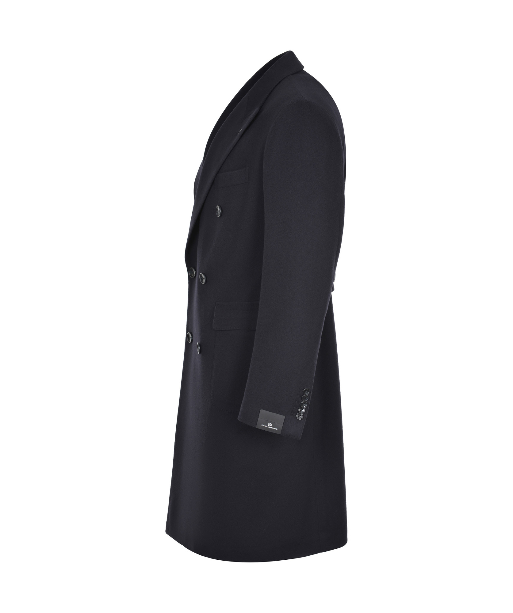 Tagliatore Blue London Double-breasted Coat In Black