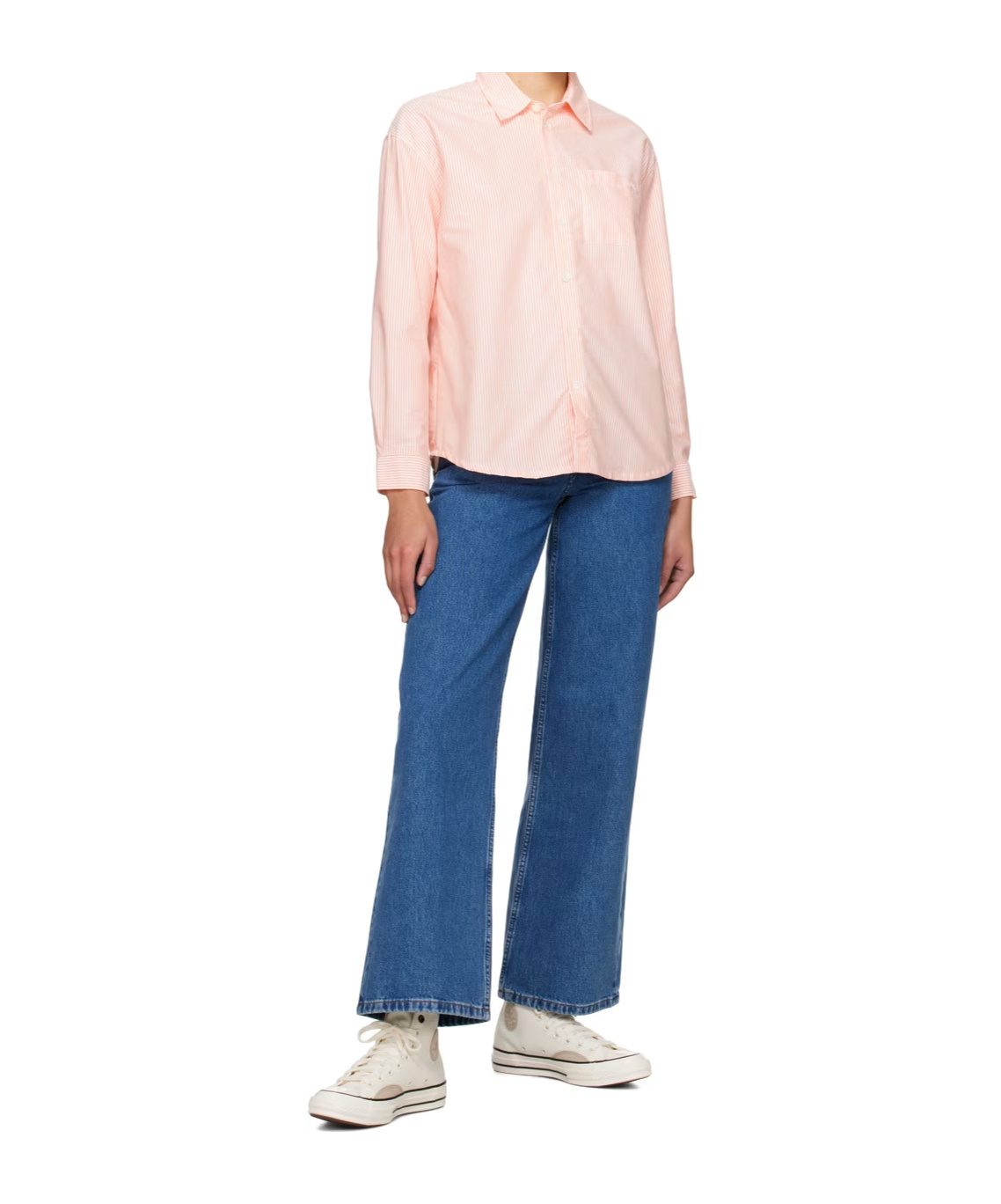Shop Apc Greg Cotton Shirt In Nude