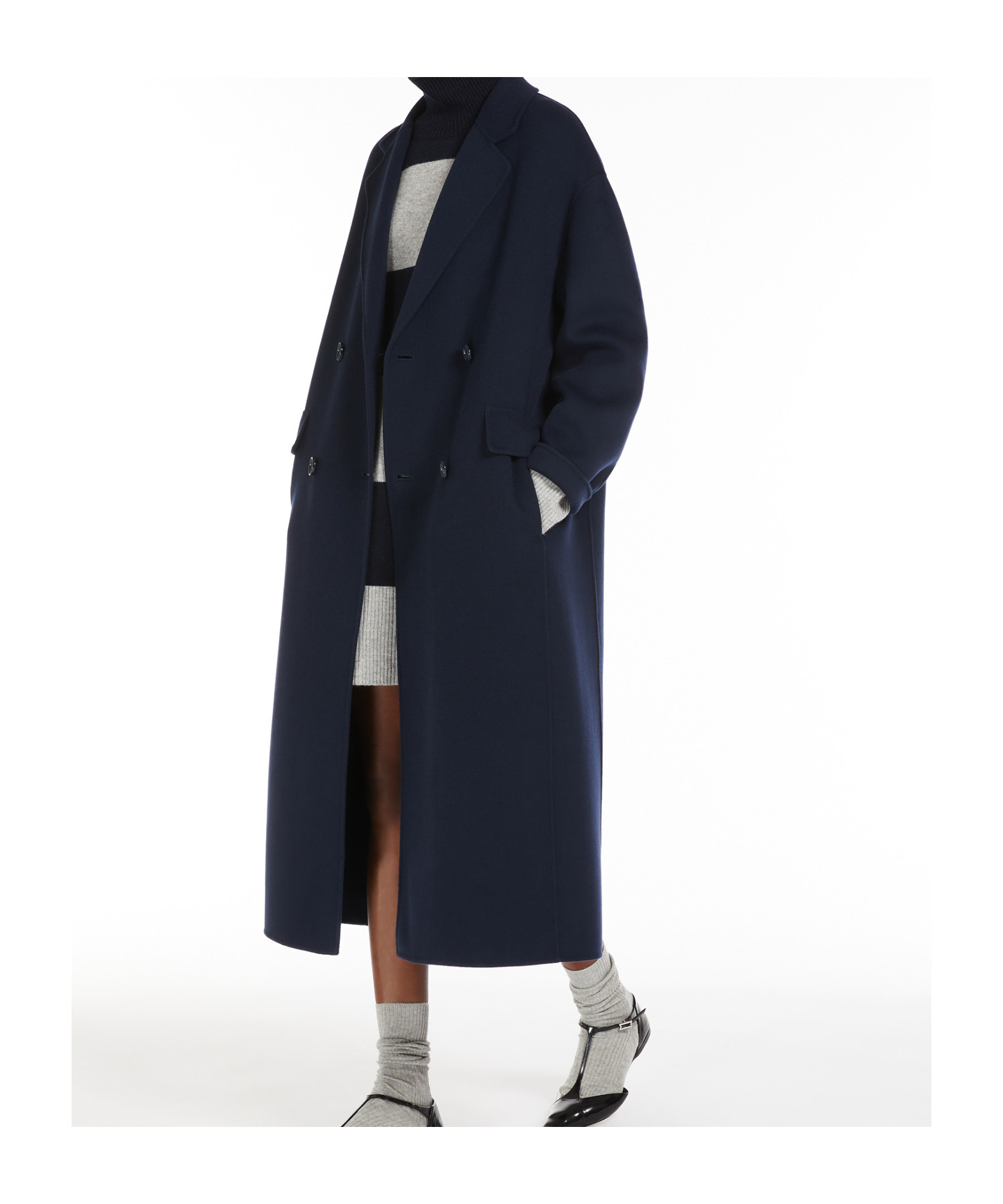 MAX MARA WOOL AND CASHMERE POLO-NECK DRESS