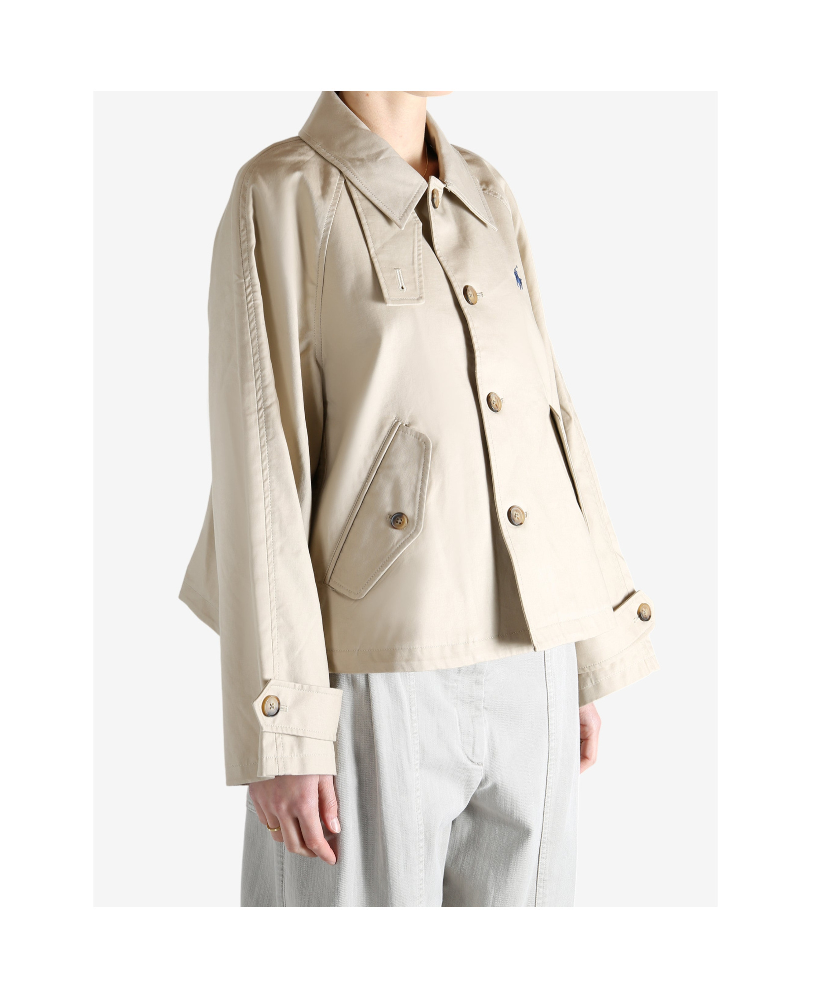Polo Ralph Lauren Cotton Double Jacket In Neutral