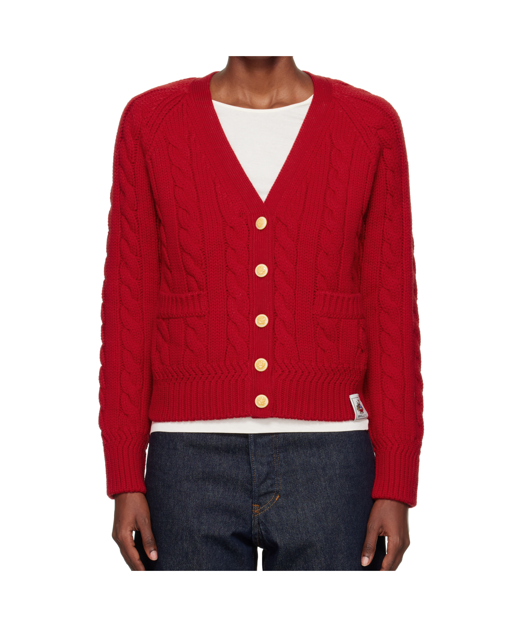 Bally Wool Cardigan In Red