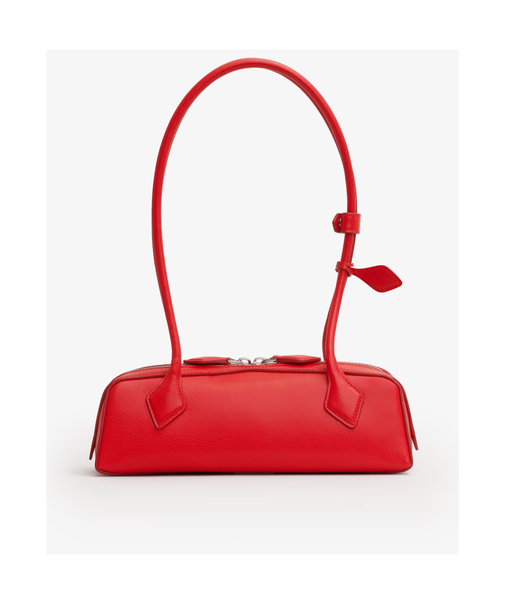 Alaïa Alaia Rouge Vif Le Teckel Small Leather Top-handle Bag In Red