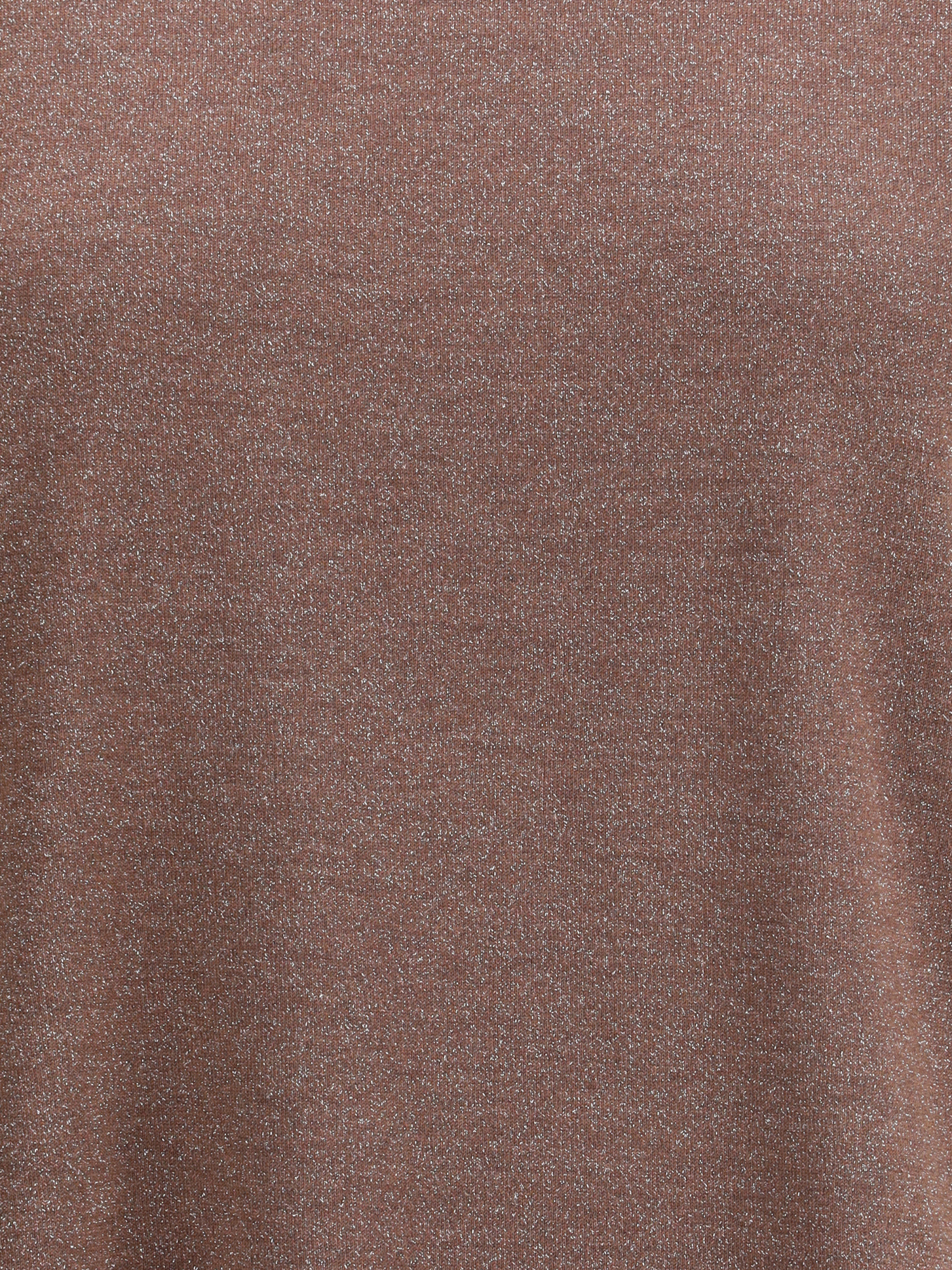 Brunello Cucinelli Metallic-knit T-shirt In Brown