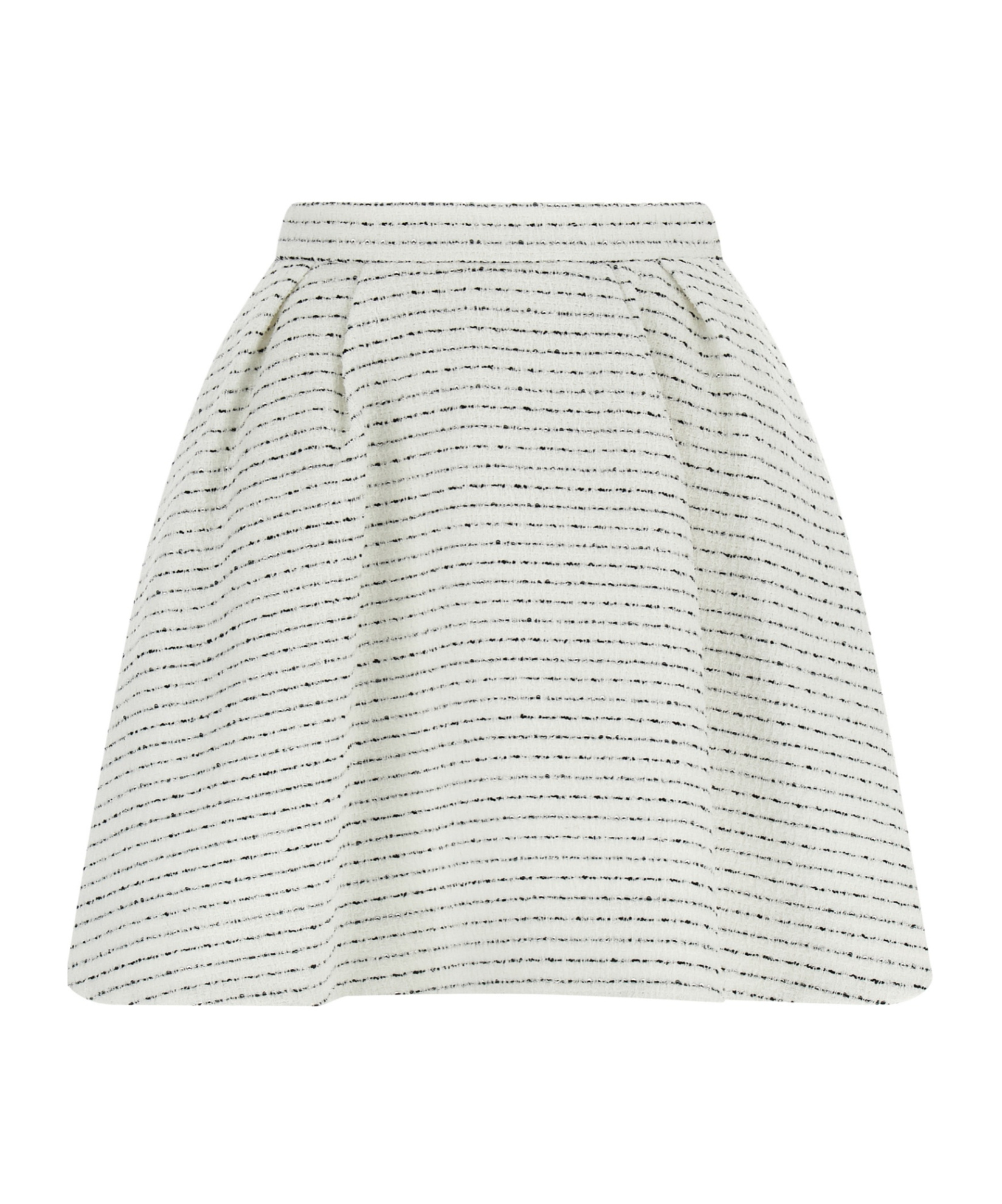 Alessandra Rich Tweed Mini Skirt With Micro Sequins And Pleated Waist In Multi