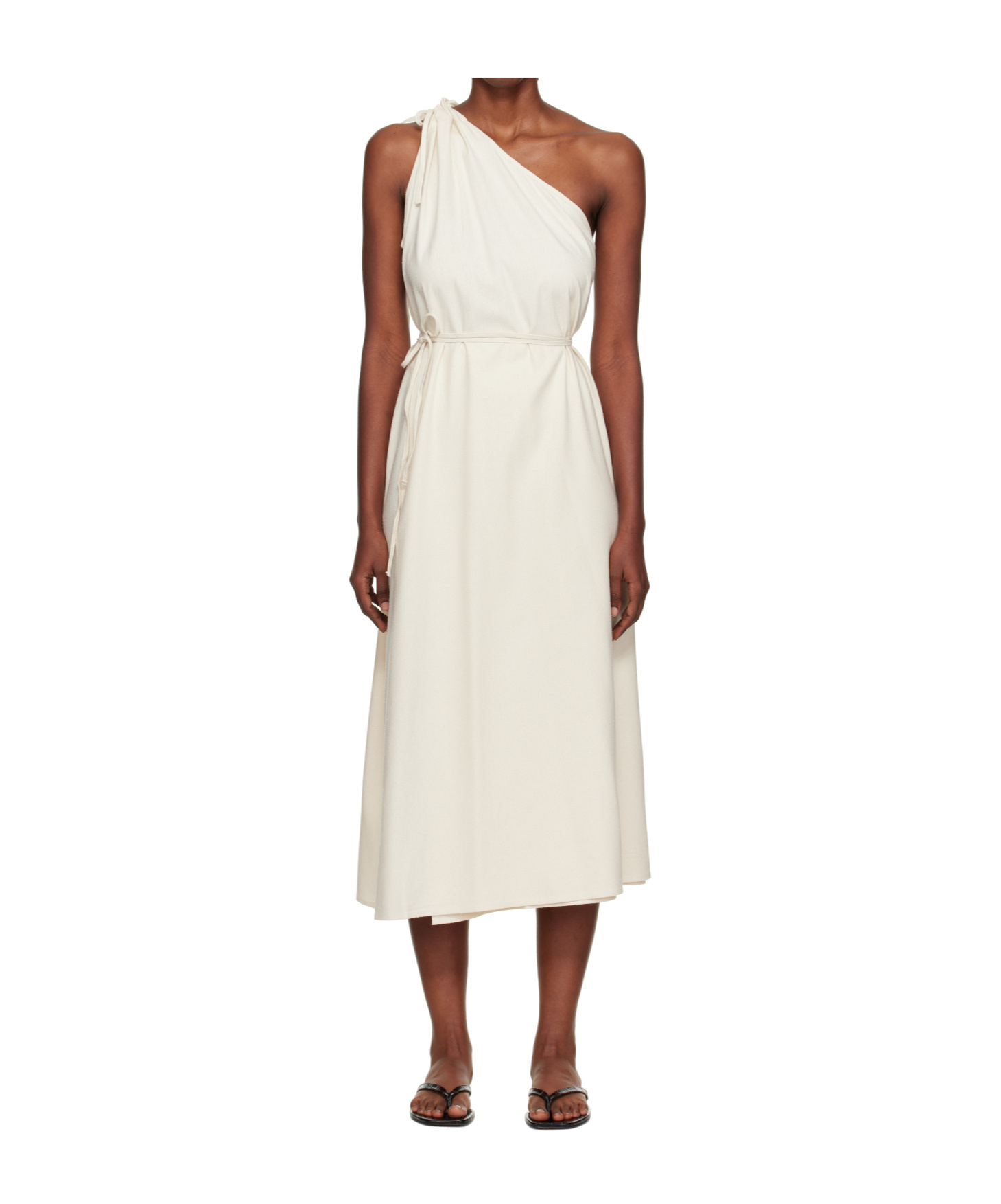 Baserange One Shoulder Dress In White