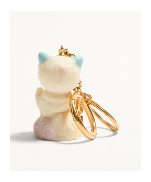 Valentino Le Chat De La Maison Bag Charm With Key Ring In Nude