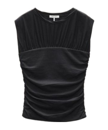 Rag & Bone Mica Banded Combo Top In Black