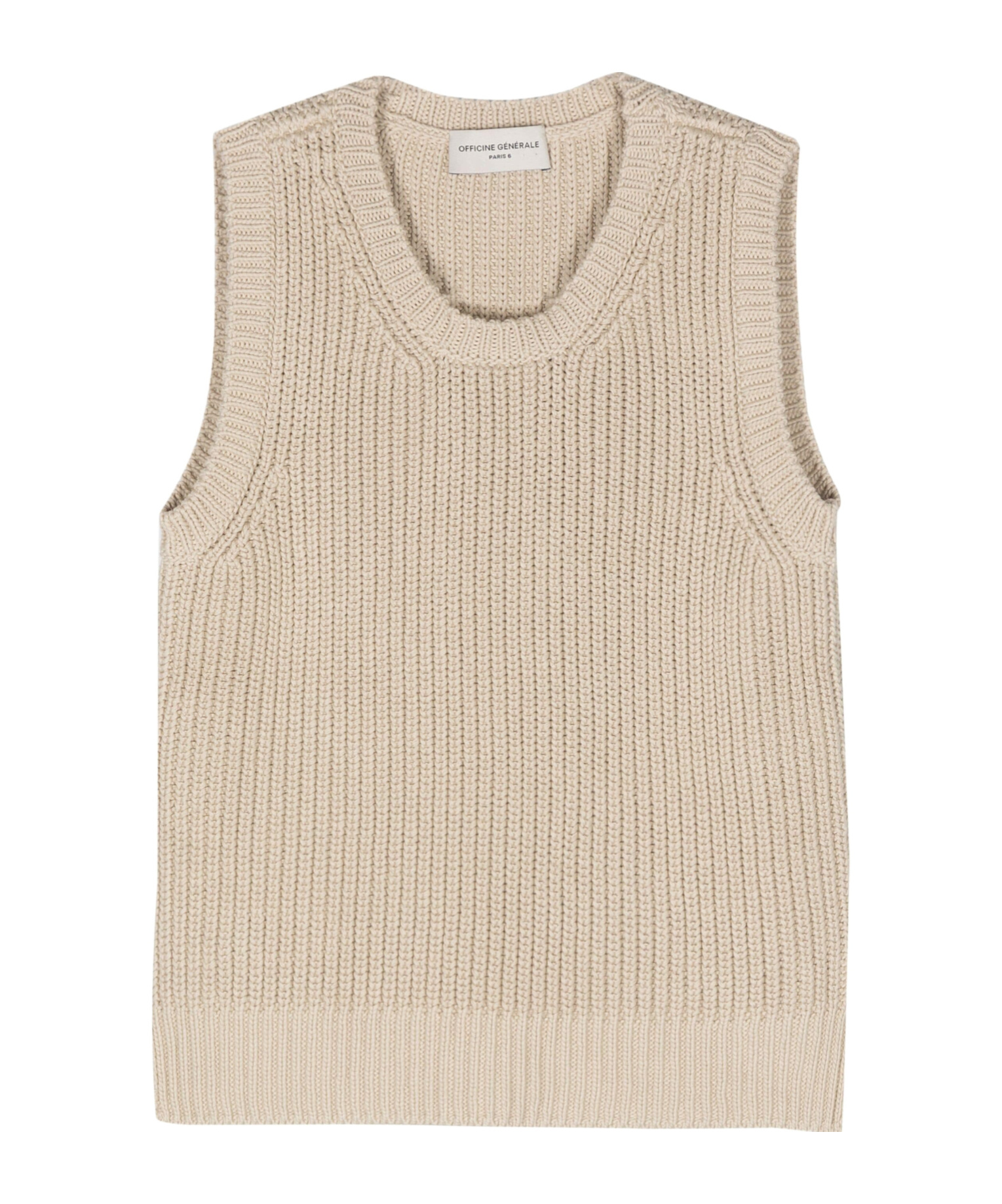 Shop Officine Generale Crew-neck Cotton Vest