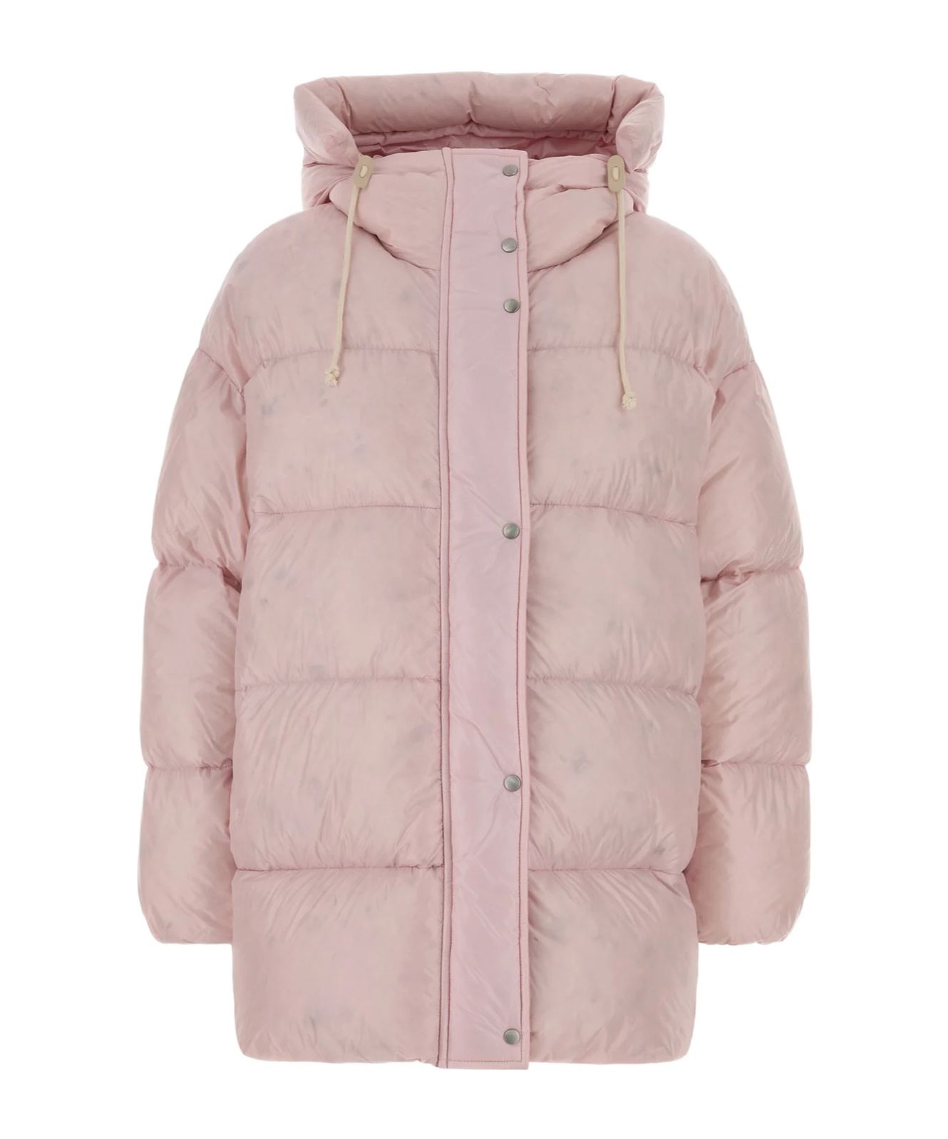 Jil Sander Pastel Pink Nylon Down Jacket In Pink