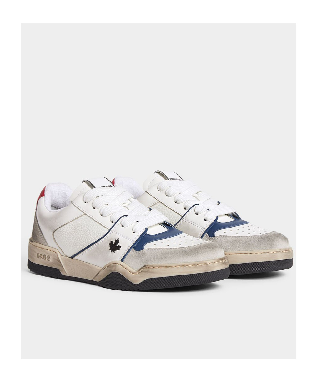Dsquared2 Lace-up Low Top Sneakers In White