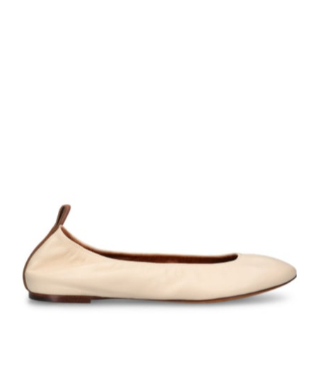 Lanvin Round-toe Leather Ballerina Shoes