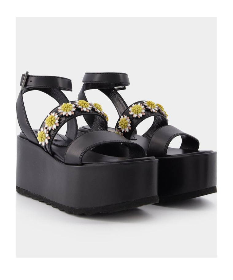 Fabrizio Viti Women's Tima Daisy Platform Sandals In Black