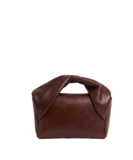 Jw Anderson Twisted-handle Leather Tote Bag In Brown