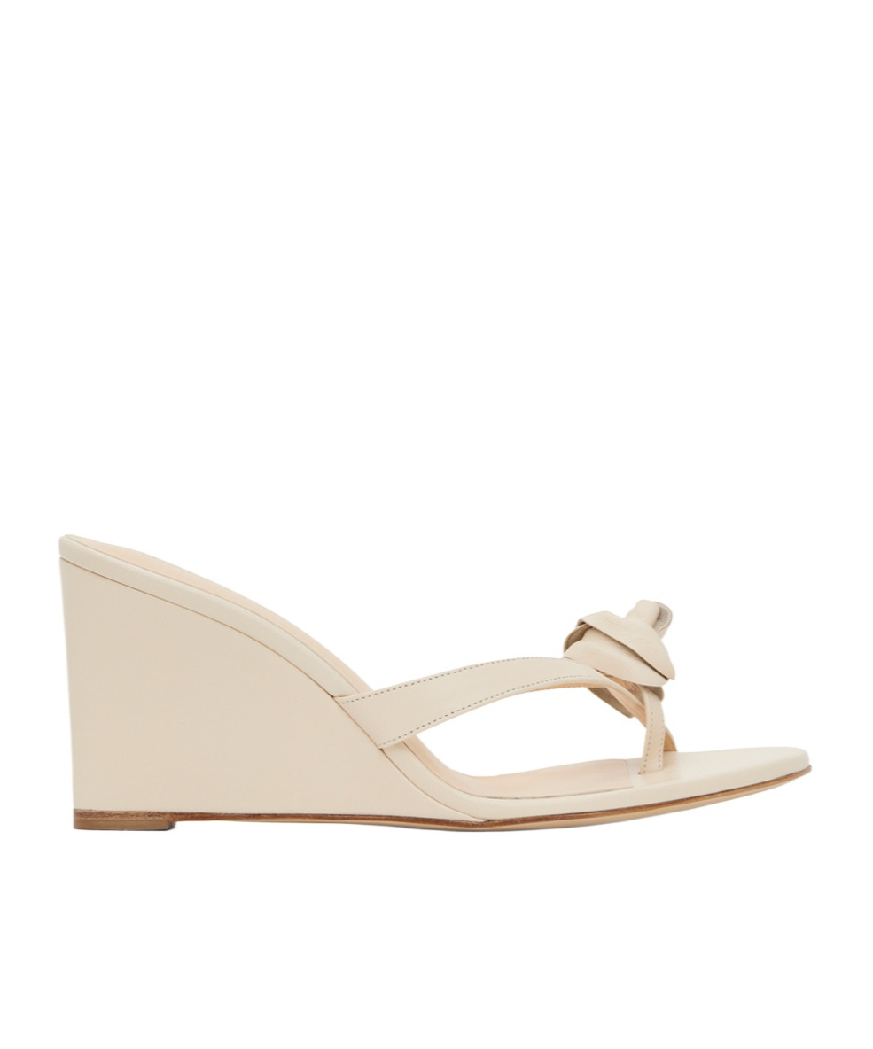 MAGDA BUTRYM WEDGE FLOWER FLORAL APPLIQUE HIGH-HEELED SANDALS