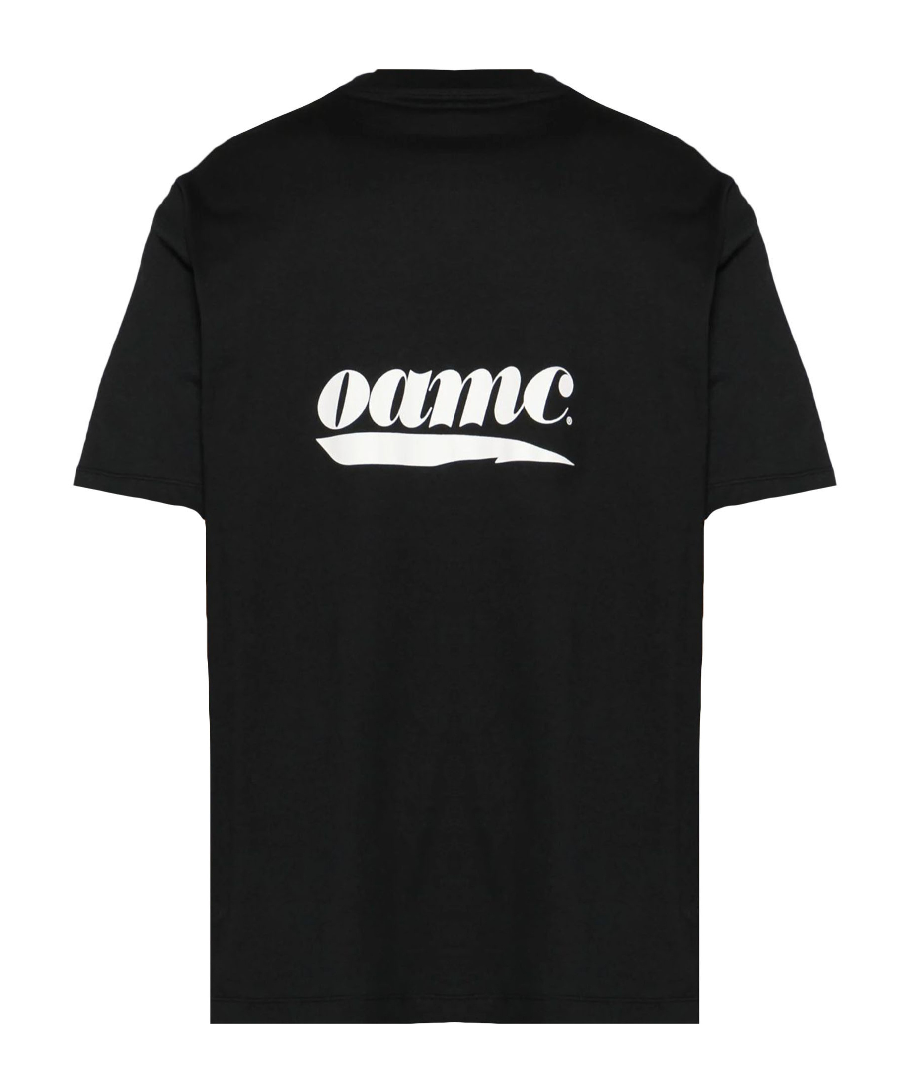 Oamc Photograph-print Cotton T-shirt In Black