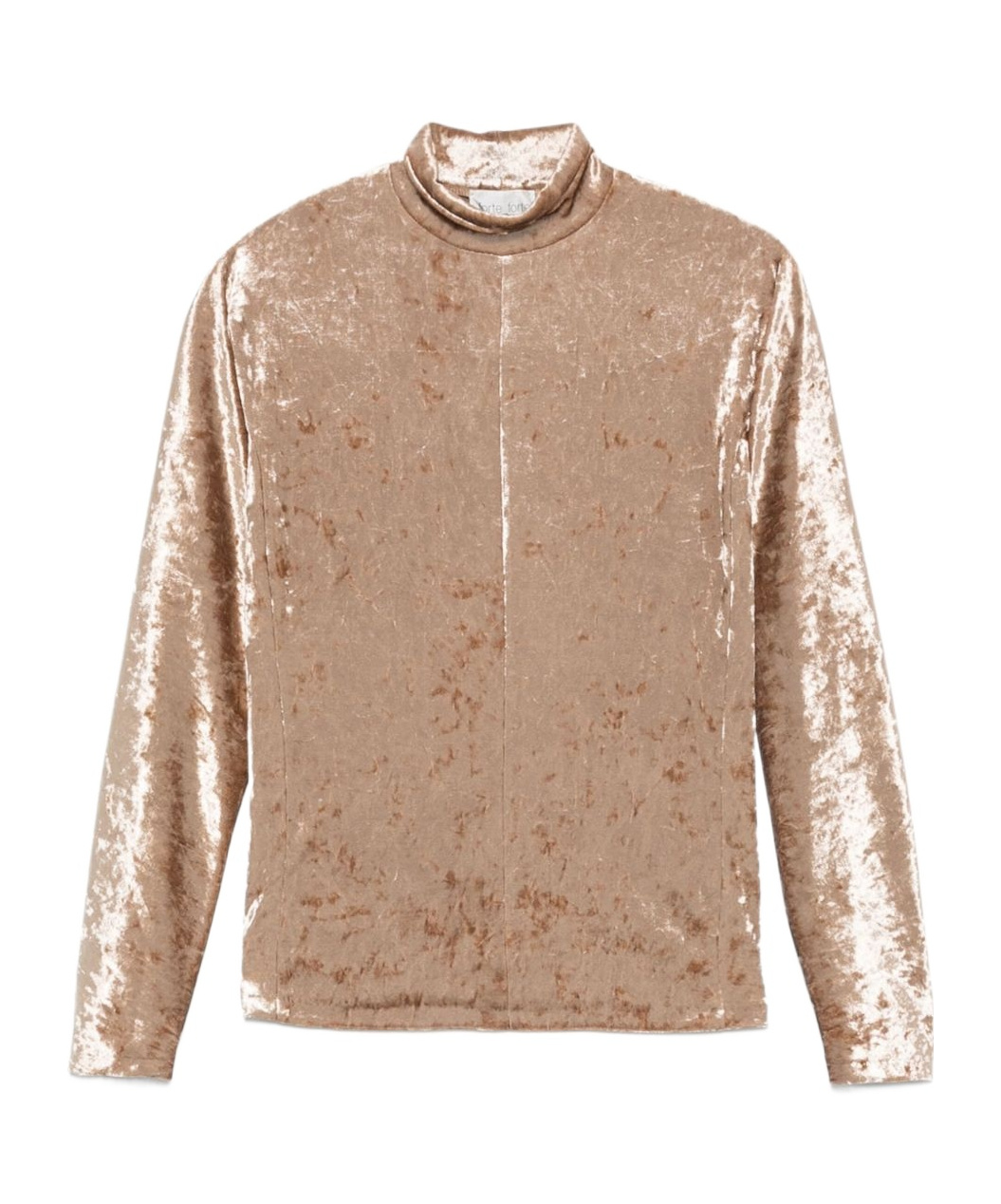 Forte Forte Women Velvet Turtle-neck Sweater In Brown