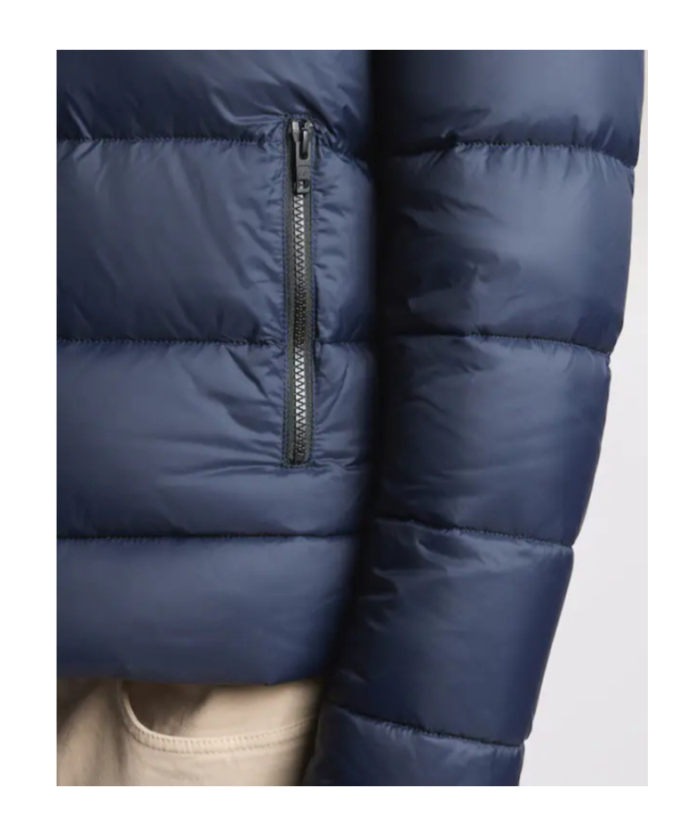 Fay Quilted Down Hooded Jacket In Blue