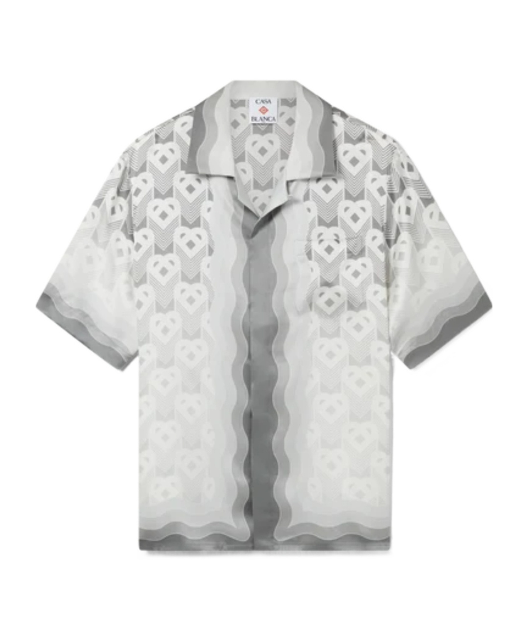 Casablanca Gradient Heart-shaped Lettering Shirt In Gray