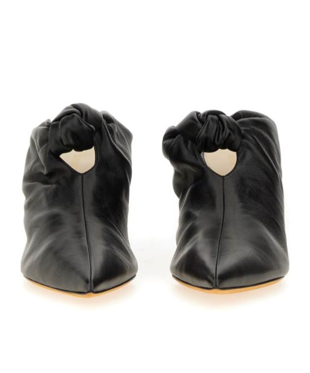 Khaite Rowan Leather Mules In Black