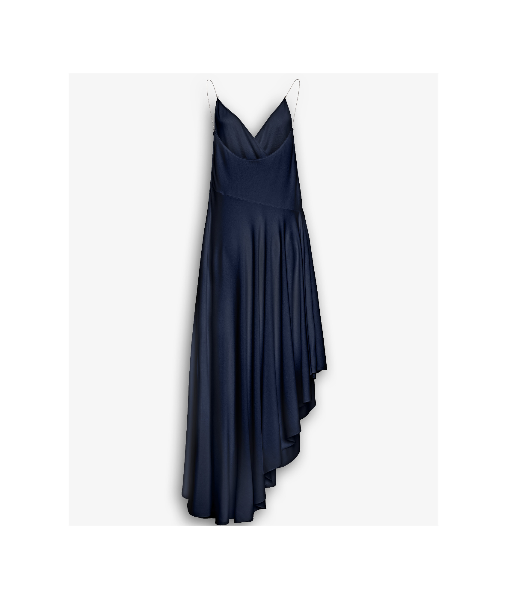 Alaïa Matte Jersey Asymmetrical Slip Dress In Black