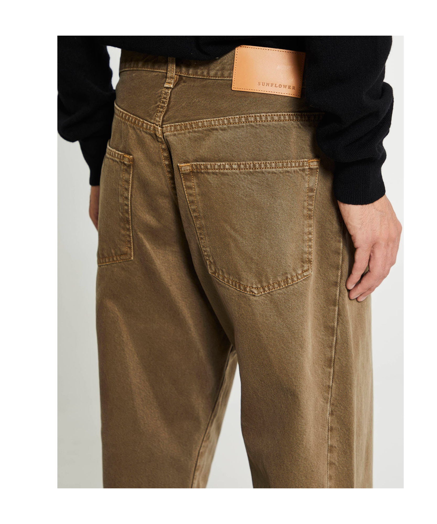 Sunflower Wide Twisted Jeans In Green