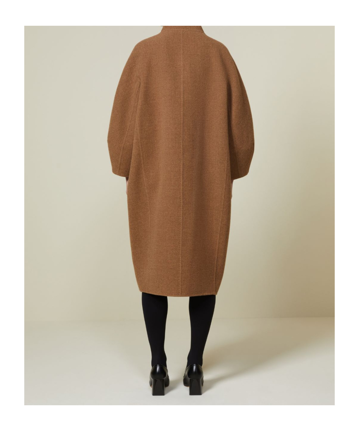 Max Mara Double Wool Pea Coat In Brown