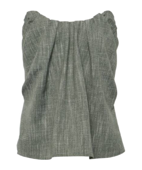 Co Pleated Blouse In Gray