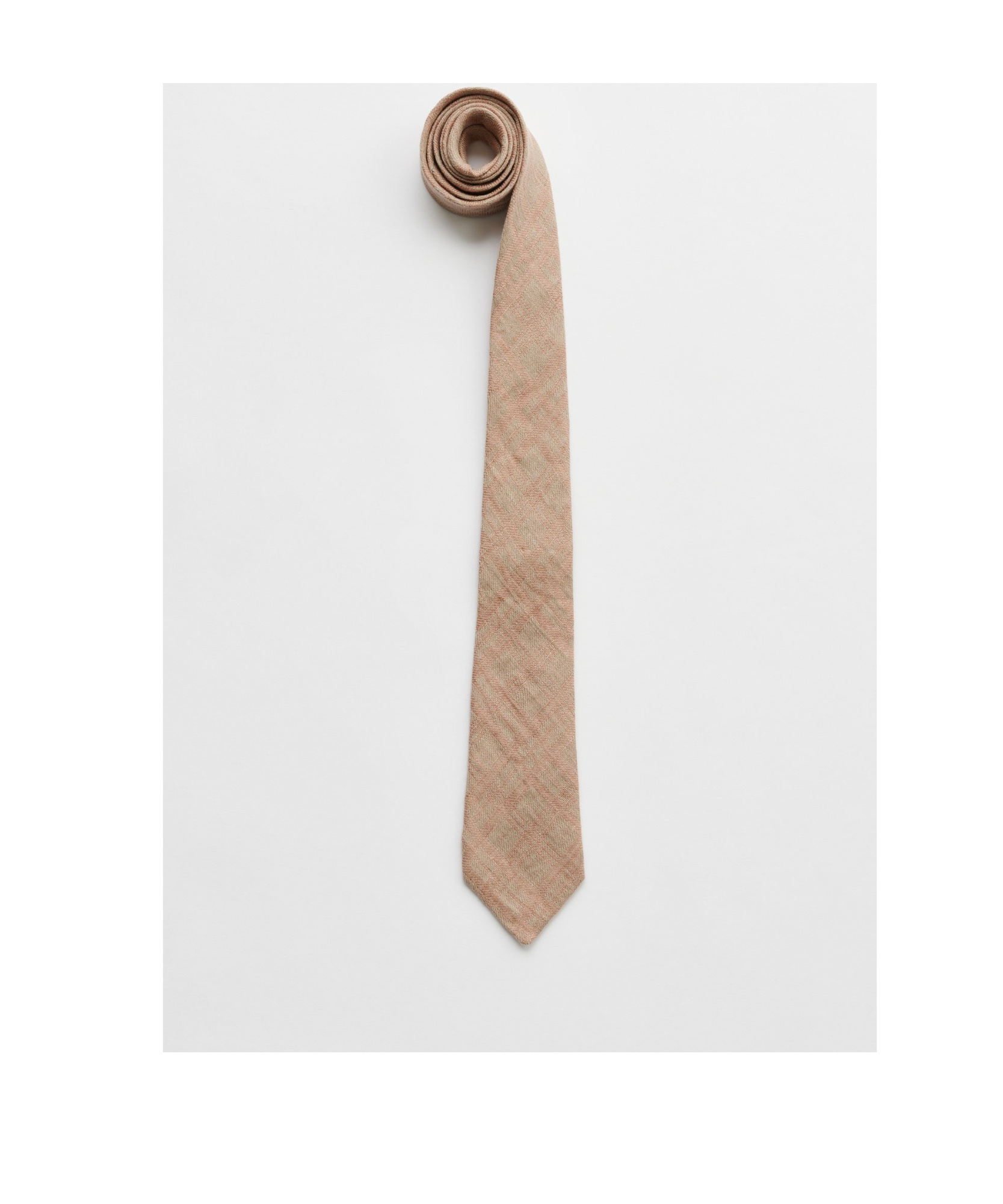 Our Legacy Pink Check Tie In Nude