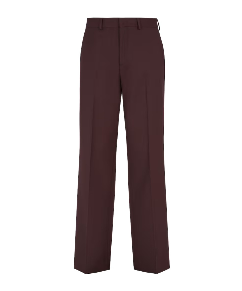 Fendi Wool Casual Pants In Red