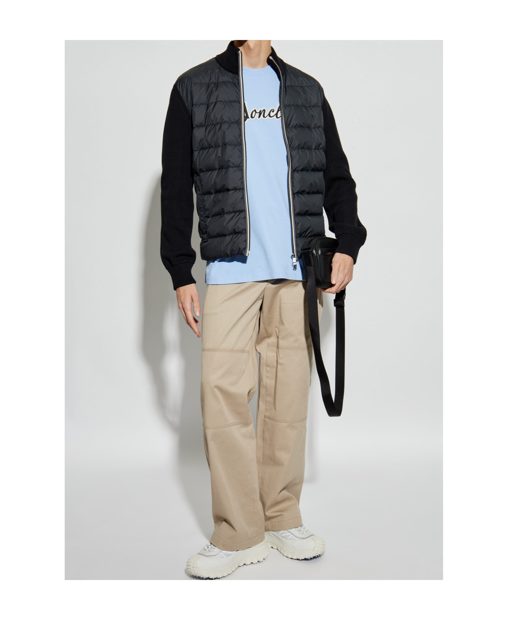 Moncler Zippered Cardigan In Black