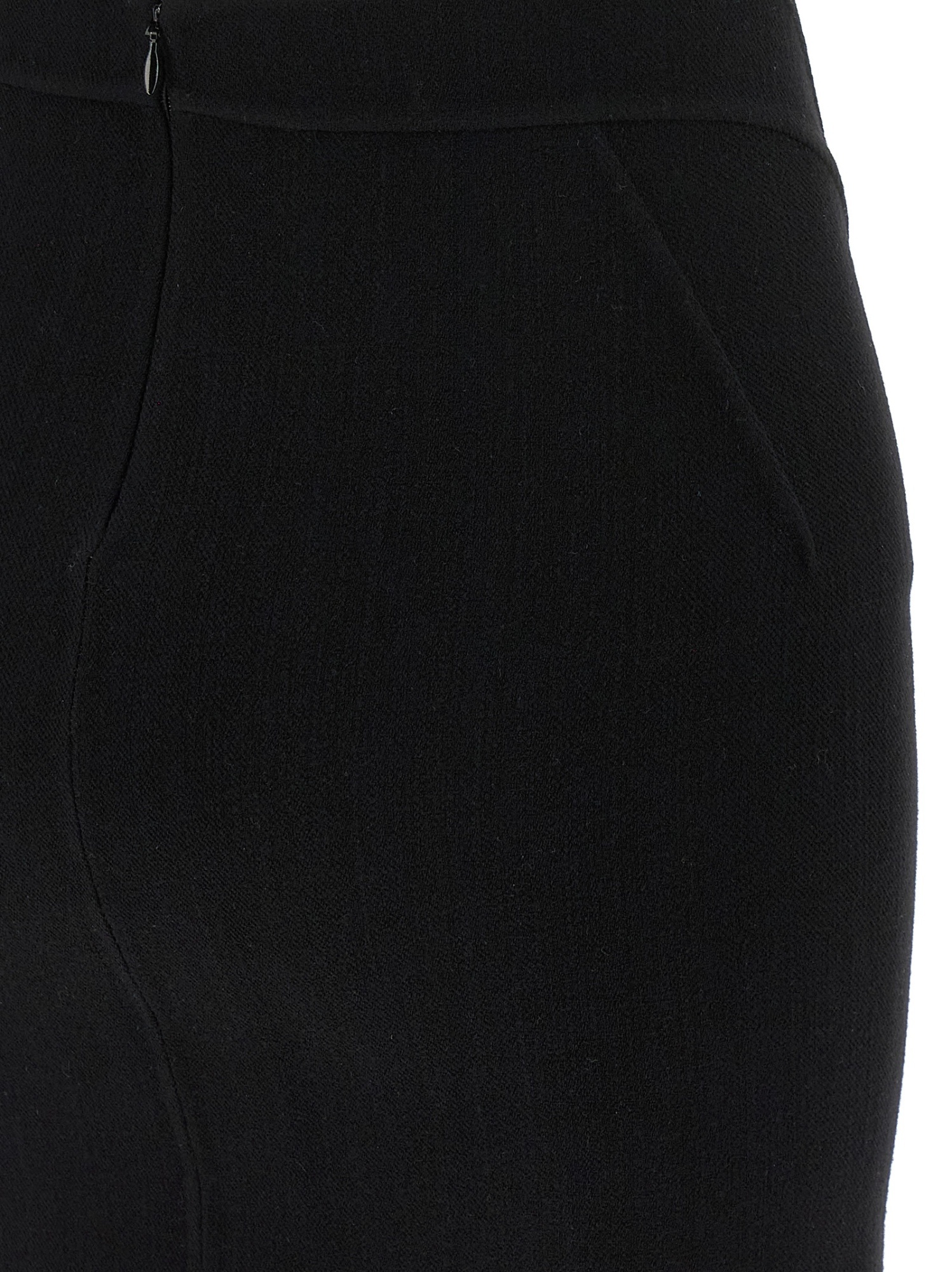 Dsquared2 Black Stretch Wool Blend Mini Dress In Black