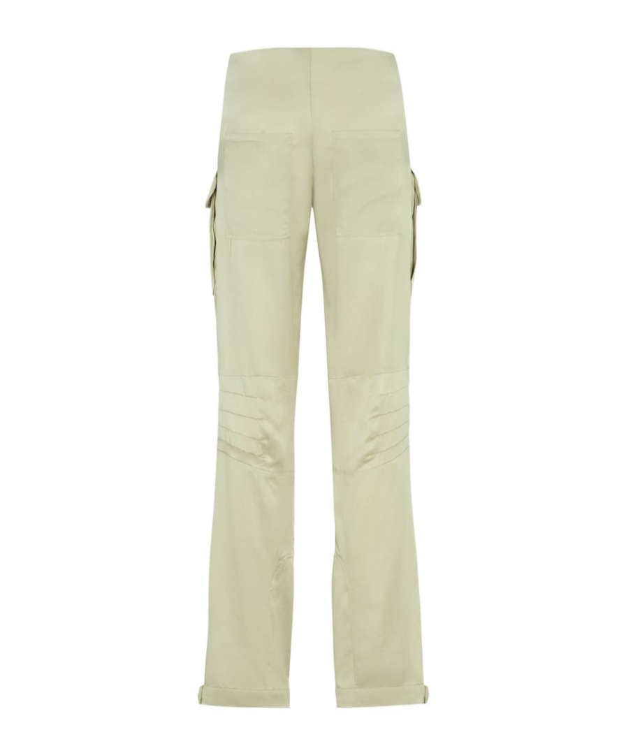 Fendi Trousers Green In Nude